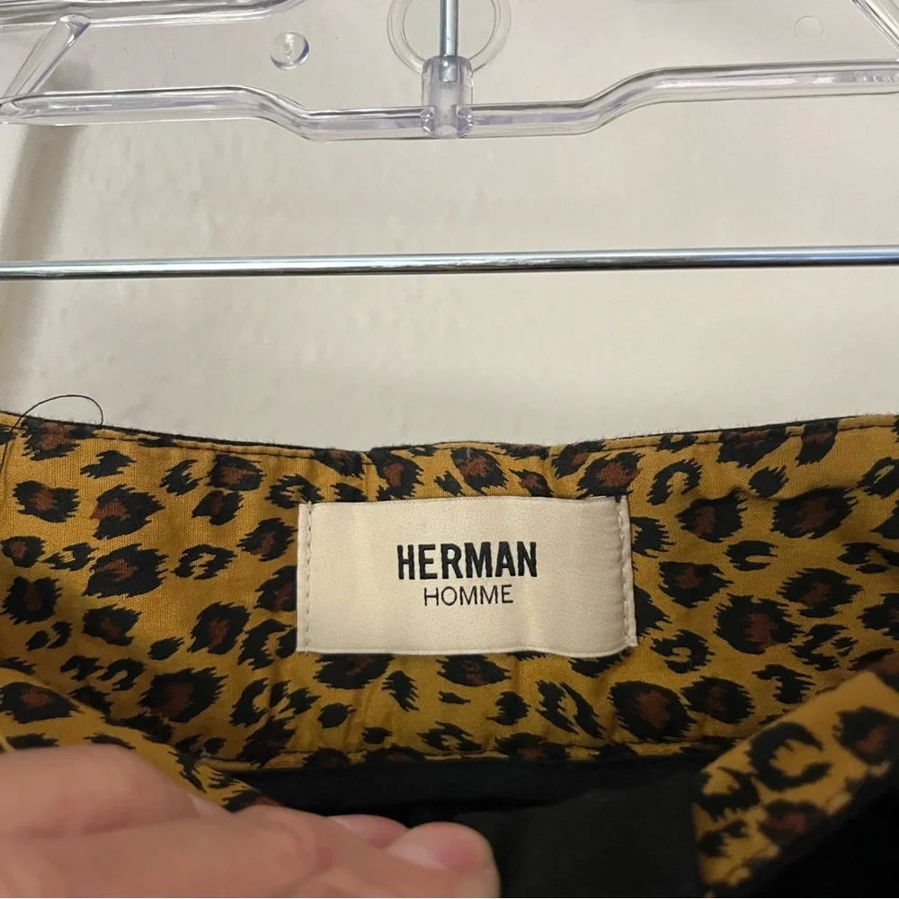 HERMAN MARKET black cotton‎ wide tapered leg cropped pants